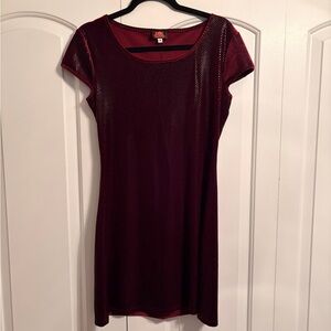 Vintage 90s sequin burgundy mini dress